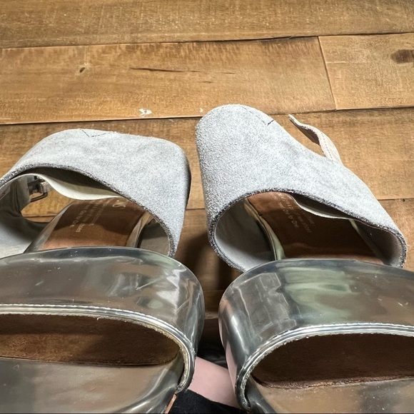 *toms Poppy Metallic Block Sandals Grey and Silver SZ W6.5 - Picture 11 of 11